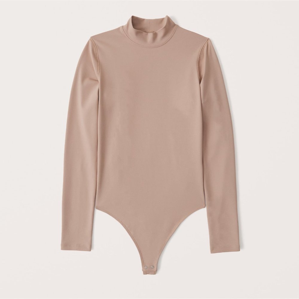 Abercrombie & Fitch Seamless Long-Sleeve Mockneck Bodysuit